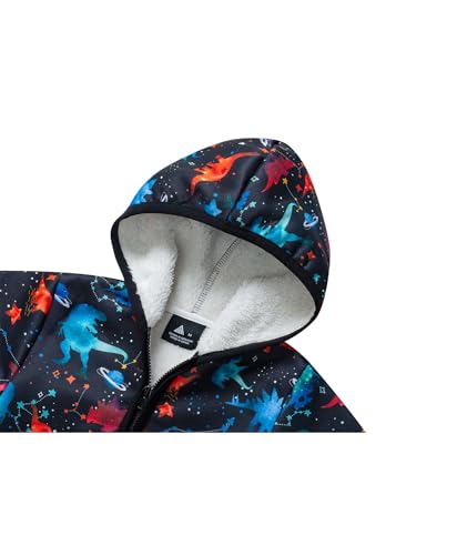 Image of V VALANCH Toddler Fleece Jacket Boys Girls Zip Up Hoodie Sweatshirt | Full Fleece Lining Throughout, Thick Warm, Cartoon, for Casual, School, Outerwear, Winter