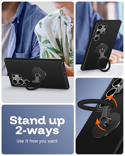 Coque Samsung S23 Ultra silicone noir pour visionnage mains libres - 4