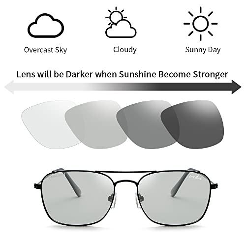 Image of grey jack Square Polarized Sunglasses,Retro Classic Style Full Rim Metal Frame for Men Women Small Size 1650