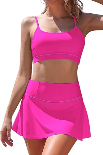 SHEKINI Costume da bagno da donna, set bikini con controllo