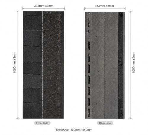 Tejas asfálticas de 39''x13'' autoadhesivas e impermeables para reparación de techo 4