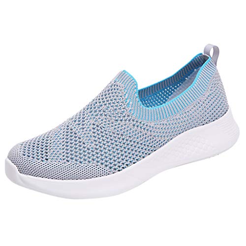 FNKDOR Hohl Mesh Atmungsaktiv Sneaker Damen Ohne Schnürsenkel Turnschuhe...