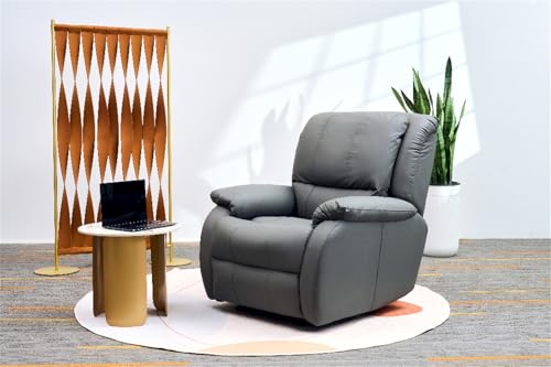 mymai Relaxsessel Fernsehsessel mit Liegefunktion Schlaffunktion Einzelsofa Ruhesessel mit Verstellbarer Beinablage Liegesessel mit Gepolsterte Kopfstütze, 97 x 70 x 110 cm - Grau – Bild 6