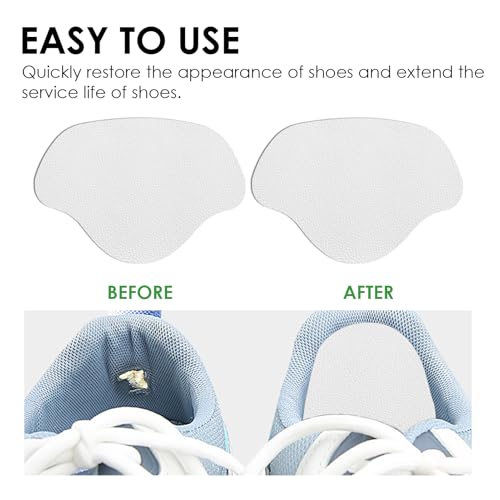 Image of Shoe Heel Repair Patches, Quick Self-Adhesive Inside Sneaker Hole Patches for Sport Work Walking Hiking Tennis Shoes Sneaker Mesh (12 Pcs 丨 White)