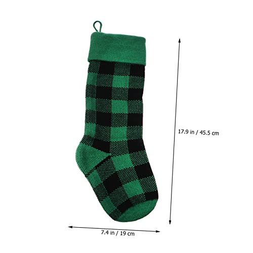 Veemoon 1 Peça Meias De Natal Presente De Noel Saco Decorações Meias De Malha Lareira Meias Pendurad