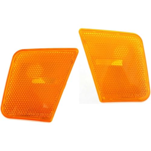 MNMSYH Set of 2 Right Signal Light + Front Left Side Marker Light Assembly Turn Pfm Amber for Jeep for Liberty 2005-2007