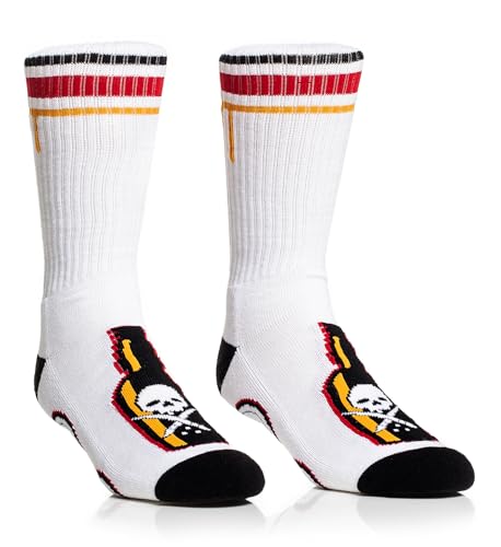 Sullen Draft High Mens Crew Socks Tattoo Lifestyle Beer Six Pack White OSFM2