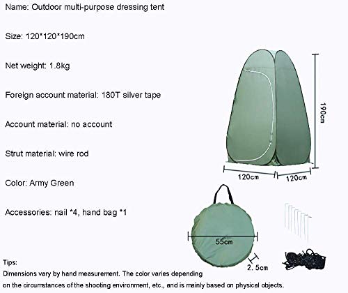 Carpa de camping, tienda de ducha, capacidad para 2 personas miniatura 4