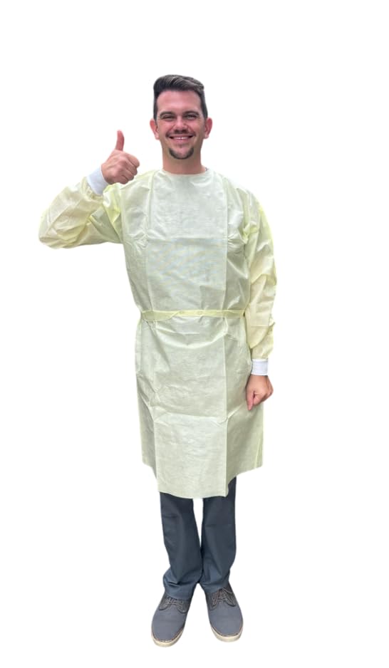 Disposable Isolation Gowns - Knee-Length, Non-Woven, Latex Free (XL)