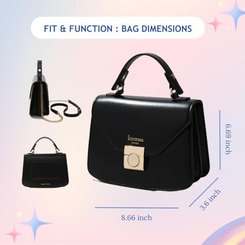 Posh Lady Designer Handbags Purses for Women, Vegan Leather Crossbody Bag Satchel with Top Handle & Gold Hardware4