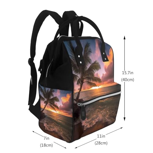Sac à dos à langer coucher de soleil idéal pour la plage - 2
