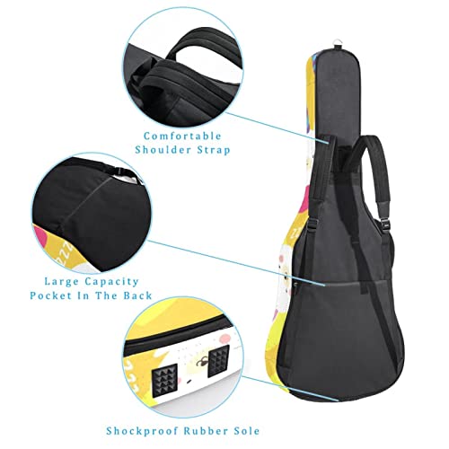 Housse de transport étanche pour guitare avec bandoulière réglable Rose, Multicolore 05, 42.9×16.9×4.7 in, Organiseur de… - Les Beatles, Paul McCartney, John Lennon, RIngo Starr, George Harrison Housse de transport étanche pour guitare avec bandoulière réglable Rose, Multicolore 05, 42.9x16.9x4.7 in, Organiseur de… – Image 4
