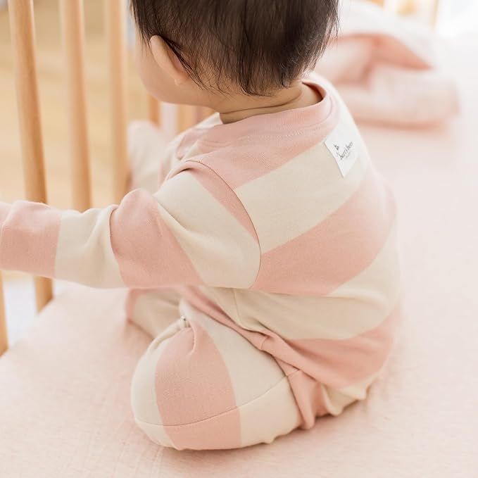 Burt's Bees Baby Baby Girls Sleeper Pajamas, 100% Organic Cotton, One-piece PJs, Diagonal Zip Up Jumpsuit, Snug Fit Footie - Image 5