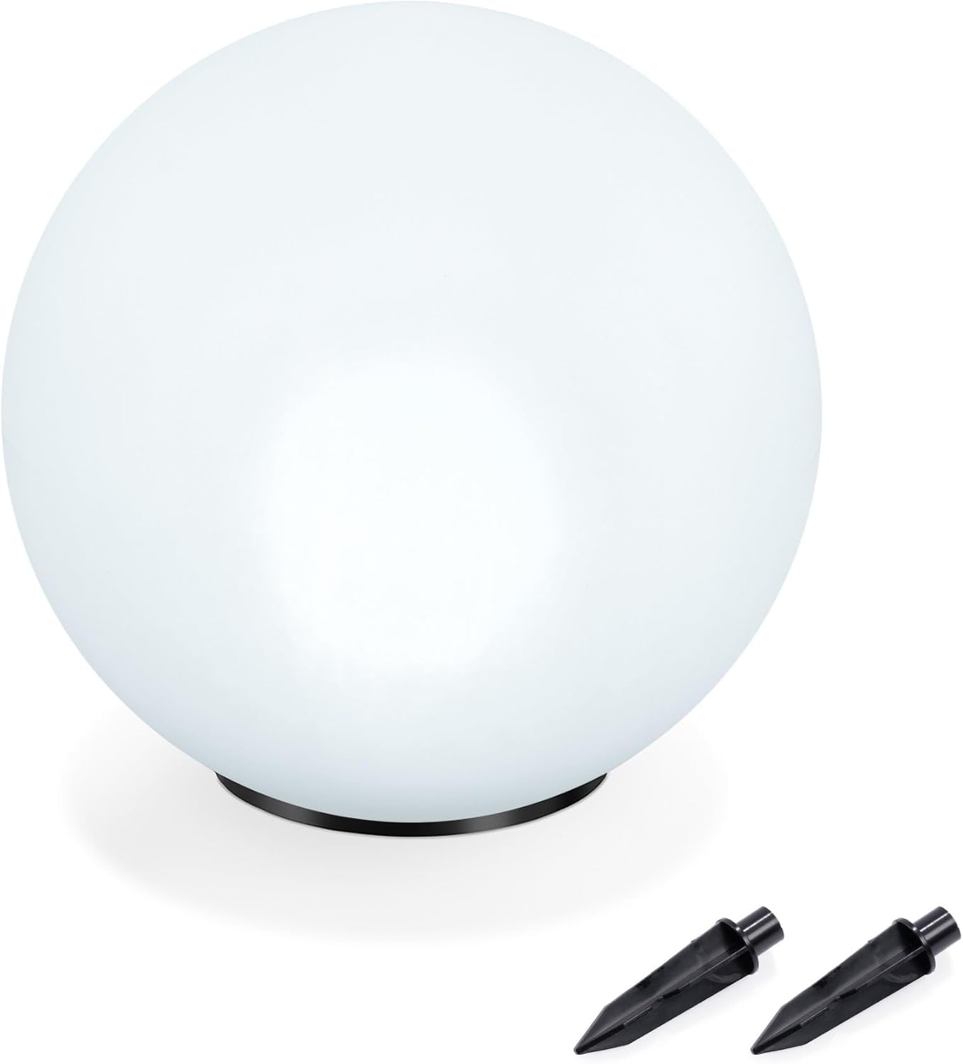 Boule lumineuse solaire 20 cm 7 couleurs de lumière ou changements de lumière - 8 heures d'éclairage Lampe solaire Esotec 102609