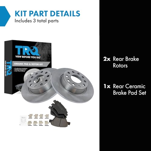 Image of TRQ Rear Ceramic Brake Pad & Rotor Kit