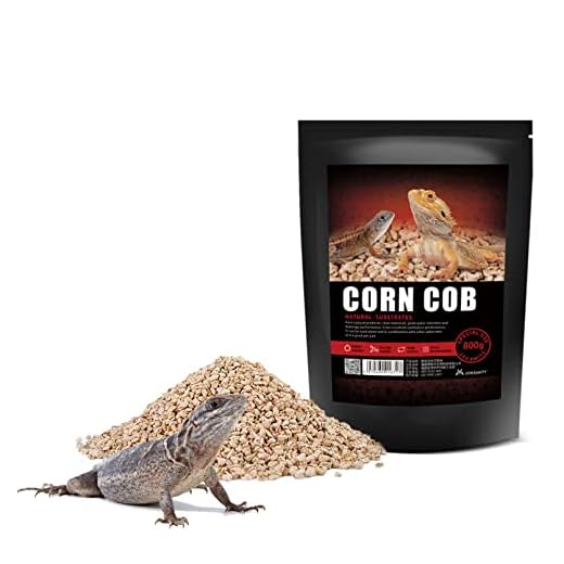 BNOSDM Natural Corn Cob Bedding, Reptile Corn Cob Substrate, 1.76Lb, Small Animal Corncob Litter, Terrarium Bedding for Bearded Dragon Snake Gecko Chameleon Hamster