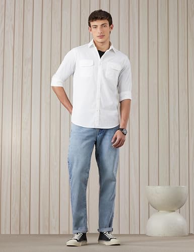 Image of Amazon Brand - Symbol Men Cotton Casual Shirt | Twill | Full Sleeve | Regular Fit (Available in Plus Sizes)