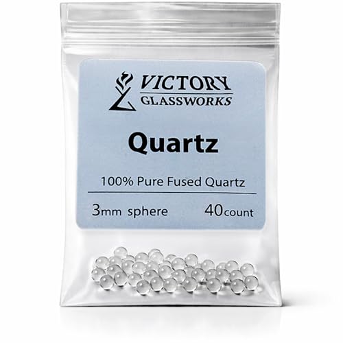 Victory Glassworks Quartz Balls (3mm Pack of 40) Fused Silica Glass