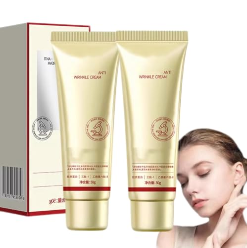 Crema antiarrugas con colágeno y oro, crema coreana con colágeno dorado, crema antiarrugas hidratante para el rostro, crema reafirmante para la piel del rostro (2 piezas)