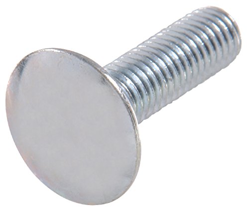 Image of Hillman 45912 Metric Carriage Bolt (M10 x 20 | 1.50 Pitch) Steel, Zinc-Plated, Silver, 10-Pack