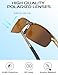 ATTCL Polarized Sunglasses for Men Sports: UV Protection Anti Glare Wrap Around Lightweight Metal Sun Glasses Driving Fishing Golf Running 8177 Brown