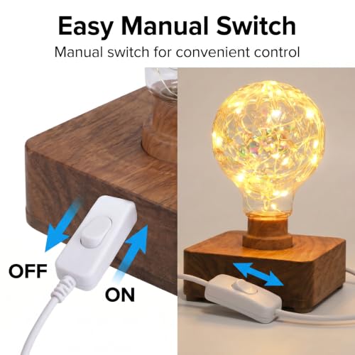 HOWORR Decorative LED Fairy Warm White Night Light with Wooden Base by HOWORR - Used condition - Image 5
