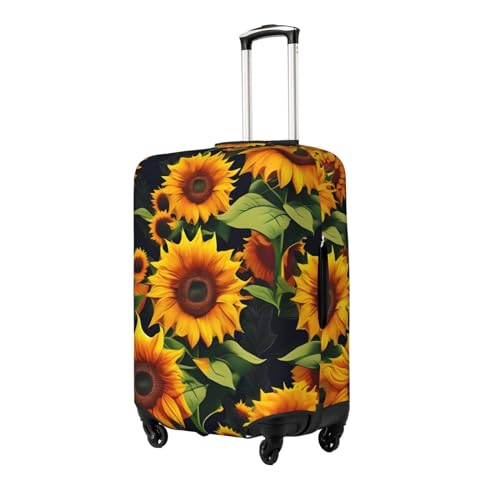Beautiful sunflower Luggage Covers For Suitcase Approved,Suitcase Cover Protector Fit 18-32 InchLuggage, Large2