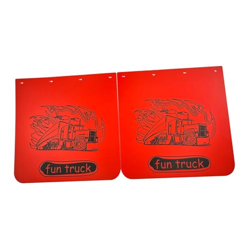 Image of BST BSSP 2PCS 24 inchx24 inch Red Straight Heavy Duty Polymer Mud Flaps, Universal Splash Mud Guard Mudflap for Semi Trucks Tractor Trailer