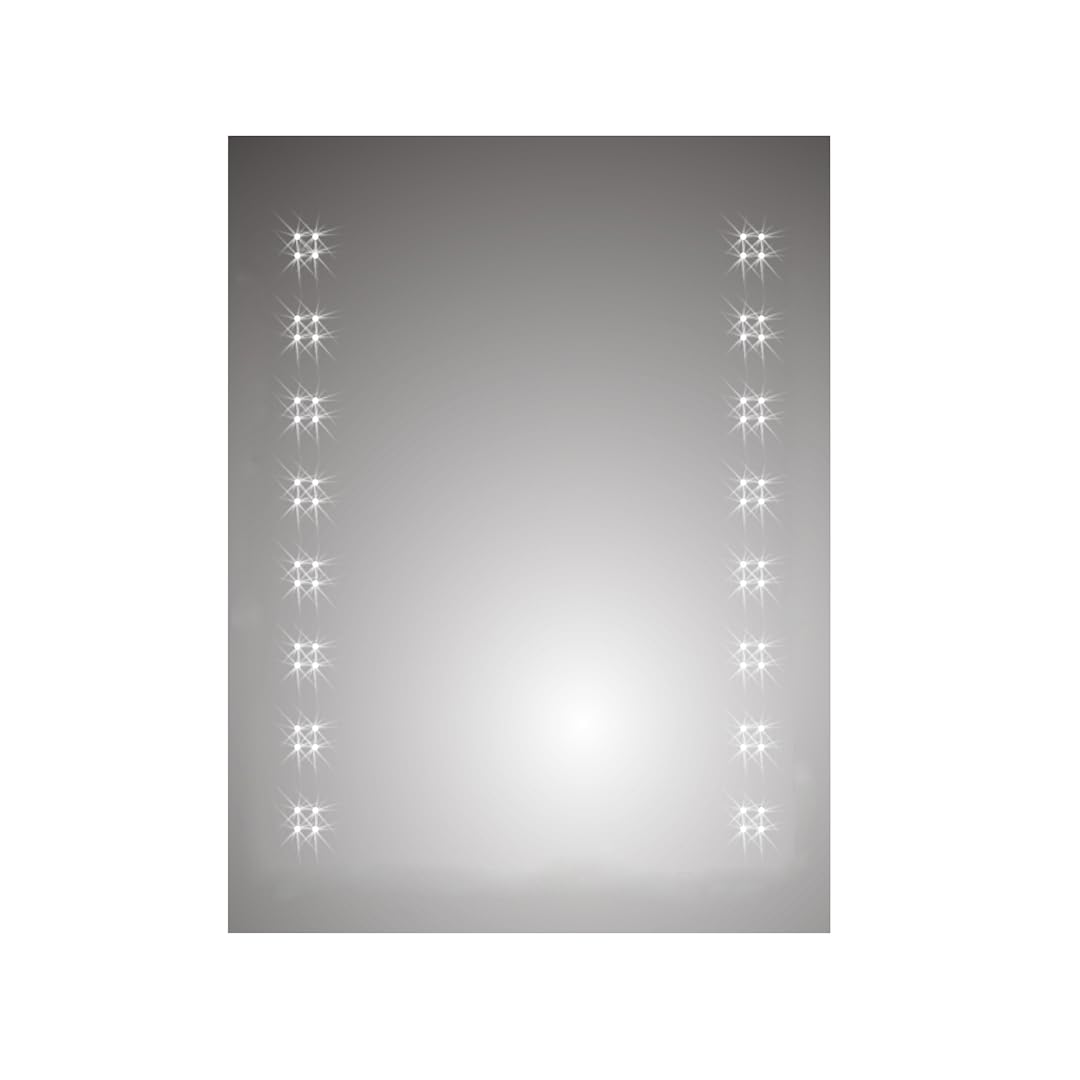 iBathUK Celeste LED Bathroom Mirror Rectangular Mirror with Motion Sensor and Demister Modern Frameless Bright Light Up Design IP44 Wall Mounted for Clear Daily Grooming 500x700mm
