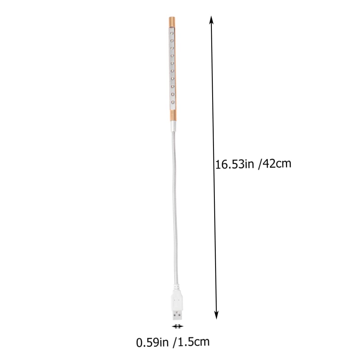 HOLIDYOYO Laptop USB Light Flexible Eye Protection Lamp with Angle Small Table Design for Home Dormitory and Gaming Golden