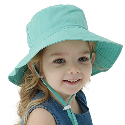 Image of MaxNova Baby Sun Hat Large Brim Toddler Summer Hats Baby Bucket Hat Kids Beach Hats for Baby Girls Boys