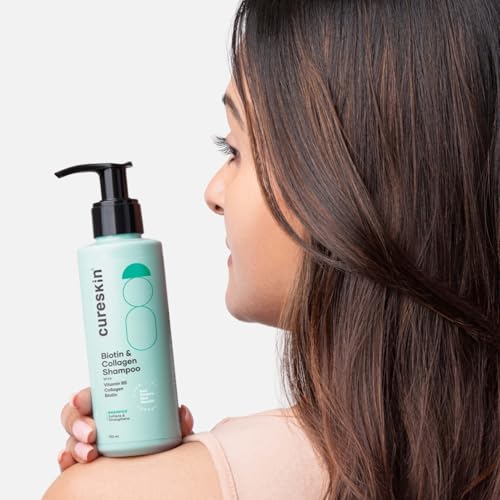 Image of Cureskin Biotin & Collagen Vitamin B5 Glycolipids Shampoo: Strengthen Hair, Reduce Hairfall & Repair Damage