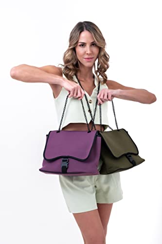 POPUPS Brand Flap Crossbody Bag- Neoprene, Adjustable Straps, Water Resistant, Machine Washable, Shoulder Purse for Women3