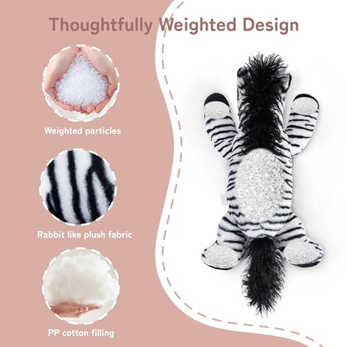 Image of Niuniu Daddy 25 inch 5 lb Weighted Zebra Stuffed Animal for Adults Kids, Giant Large Soft Body Pillow Plush Toy for Sleeping Huggable, Gift for Everyday Comfort