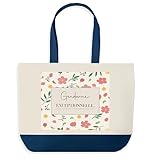 Planetee Sac shopping femme Gendarme exceptionnelle motif fleurs grand...