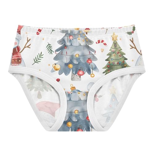 Christmas Tree Snowman Cute Panties Girl Girls Underwear Toddlers Cotton Florals Briefs Undies Kids 2t