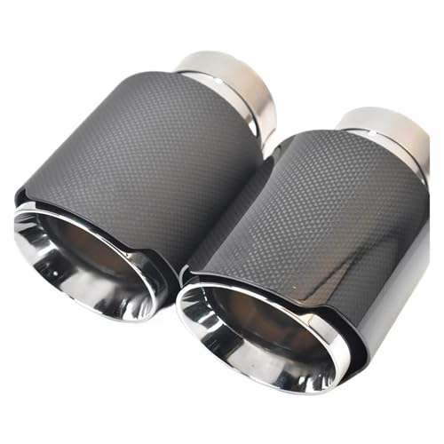 Embout d'échappement carbone mat et acier biseauté pour look sport premium