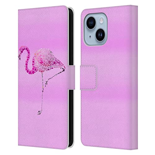 Housse cuir iPhone 14 Plus LebensArt Rose pour sorties et quotidien