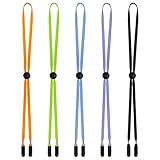 Sucrain 5 Pieces Adjustable Hat Strap Clips Hat Chin Cord with Storage Box for Golfing, Fishing