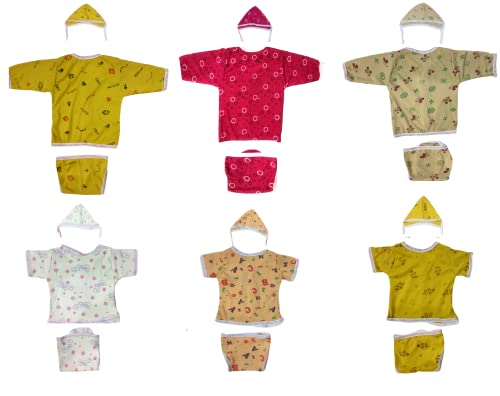 Image of TANGY Adorable Newborn Dress with Built-in Mittens for Extra Warmth and Style Top Set (Pack of 3)