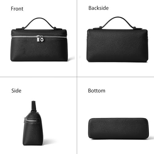 Image of DORIS&JACKY Small Leather Crossbody Bag for Women Designer Mini Top Handle Clutch Phone Bag with Adjustable Shoulder Strap