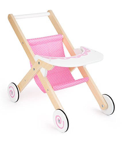 Buggy poupée en bois silencieux pour protéger les parquets des rayures