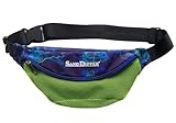 Sand Dipper Seashell Fanny Pack - One Size Fits Most - Shell Collecting Hip Bag With Front Mesh Pocket & Hidden Zippered Pocket - Beachcombing Waist & Cross Body Bum Bag Neon