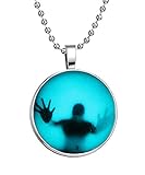 Paialco Halloween's Creepy Specter Noctilucence Necklace Luminous Pendant