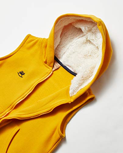 Colete Em Moletom e Pelo, UP BABY, Meninos, AMARELO ESCURO, 1