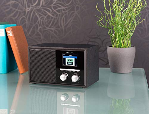 VR-Radio WLAN-Internetradio mit 2 Weckzeiten, Farbdisplay, Holzgehäuse, 6 Watt