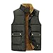 Gilet Matelassé sans Manche Homme Doudoune sans Manche Homme Veste sans Manches Hommes Hiver Gilet Matelasse Duvet Blouson Manteau sans Manche Gilet Rembourré Matelassée Épais Grande Taille Vert 7XL
