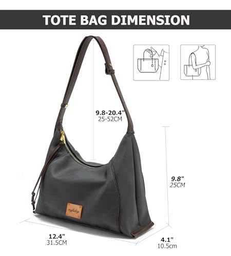 Image of myfriday Women PU Hobo Crossbody Bag, Coin Purse, 2 Straps Shoulder Purse | Anti-scratch PU, center divider, zipper pocket and coin pouch organize cosmetics, wallet and phone for commute or dates