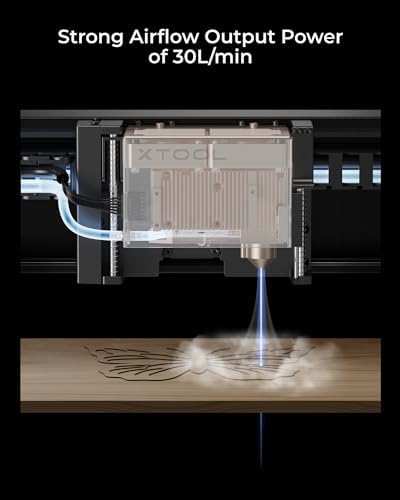 xTool S1/M1 Ultra Air Assist System, Auto Airflow for Engraving and Cutting
