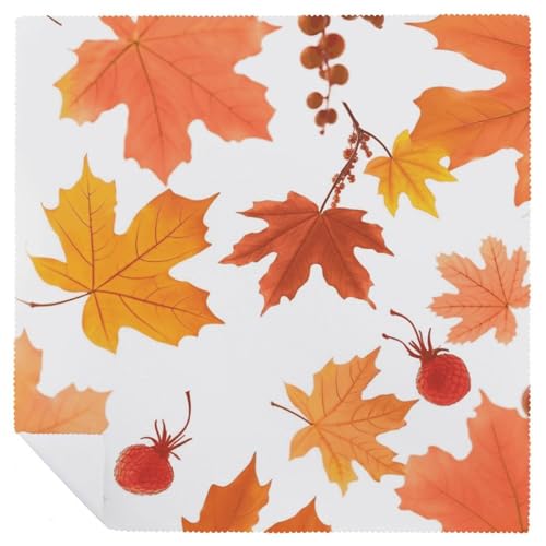 Servilletas de tela con hojas de arce otoño 6 pcs miniatura 6